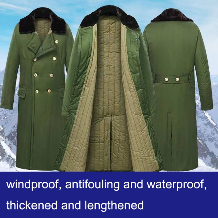 Long Civil Disaster Relief Cotton Coat Windproof Lengthened Cold-proof Fleece Thickened Cotton Coat Reluova