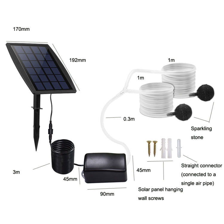 Plug-in Solar Aeration Pump Power Storage Aquarium Oxygen Pump My Store