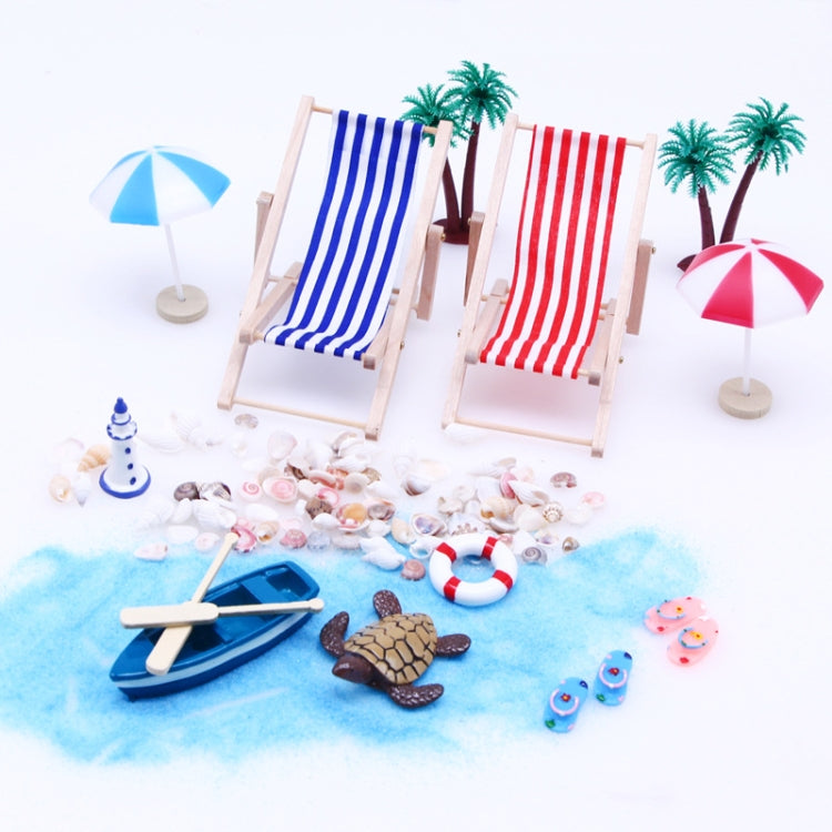 Mini Beach Set Miniature Model Ornament Summer Ocean Simulation Scene Photo Decoration Props My Store