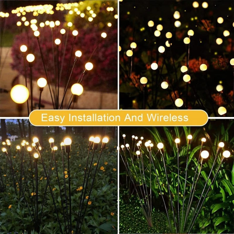 2sets Solar Firefly Lights Christmas Outdoor Garden Waterproof Lawn Lights