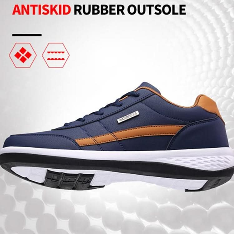 Leather Men Casual Shoes Breathable Leisure Male Sneakers All-match Men Shoes, Series 1 Reluova