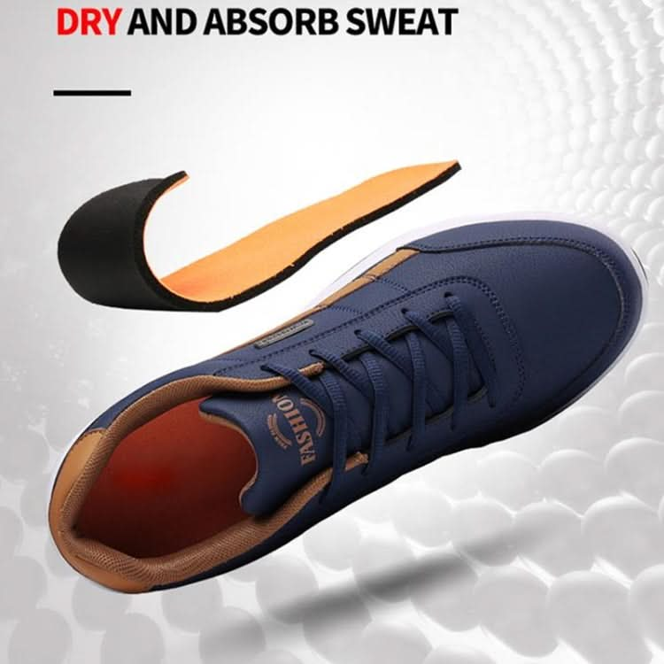 Leather Men Casual Shoes Breathable Leisure Male Sneakers All-match Men Shoes, Series 1 Reluova