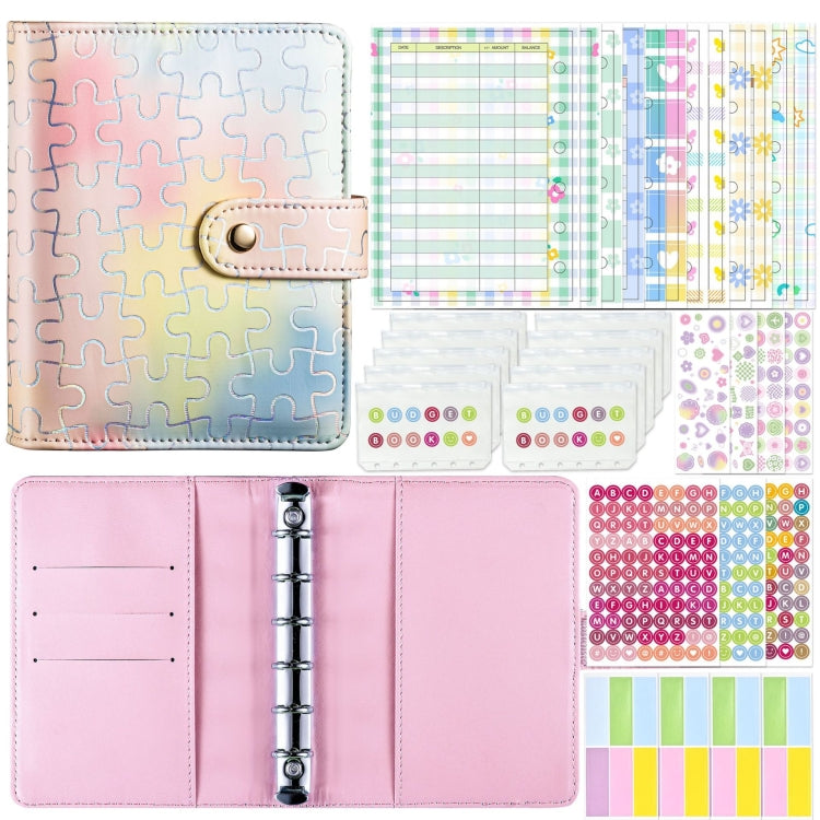 A7 Puzzle Pattern Hand Account Notebook Pocket Diary Book Loose-Leaf Cash Budget Book My Store