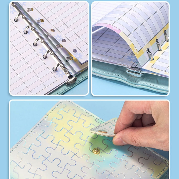 A7 Puzzle Pattern Hand Account Notebook Pocket Diary Book Loose-Leaf Cash Budget Book My Store