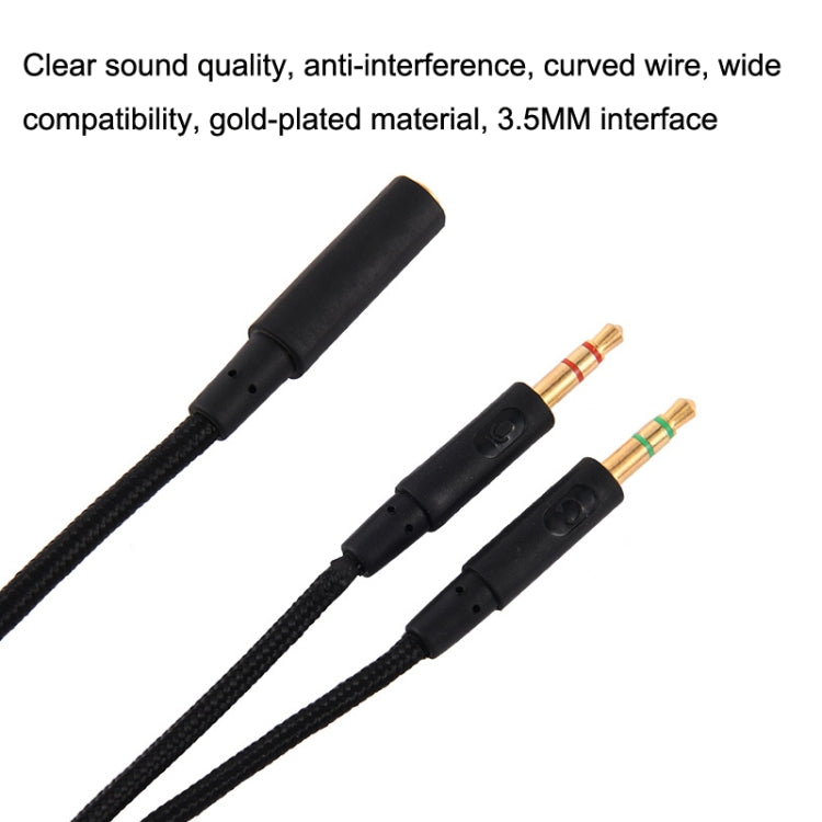 For Kingston Skyline Alpha Cloud II 3.5mm 2 In 1 Audio Cable