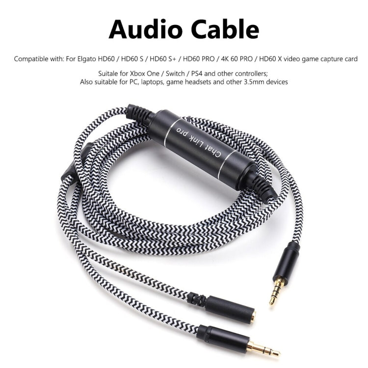 For HD60 S+ Chat Link Pro Mobile Game Projection Cable Voice Party Live Recording Audio Cable Reluova