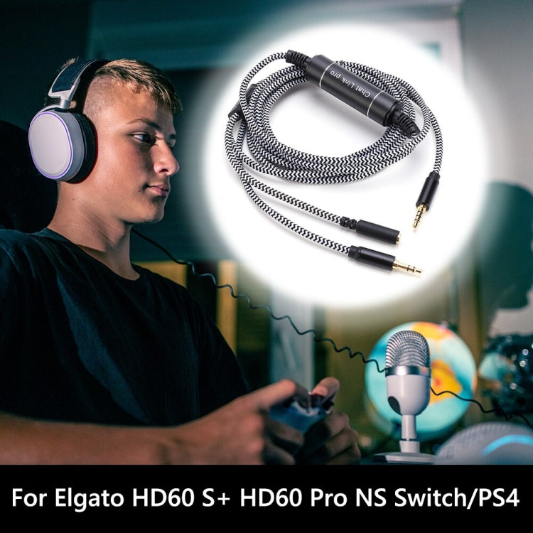 For HD60 S+ Chat Link Pro Mobile Game Projection Cable Voice Party Live Recording Audio Cable Reluova