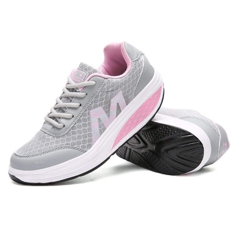 Womens Sneakers Thick Bottom Platform Shoes Mesh Breathable Rocker Shoes, Series 1 Reluova