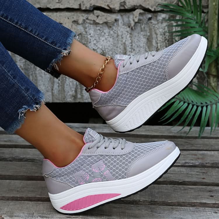 Womens Sneakers Thick Bottom Platform Shoes Mesh Breathable Rocker Shoes, Series 1 Reluova