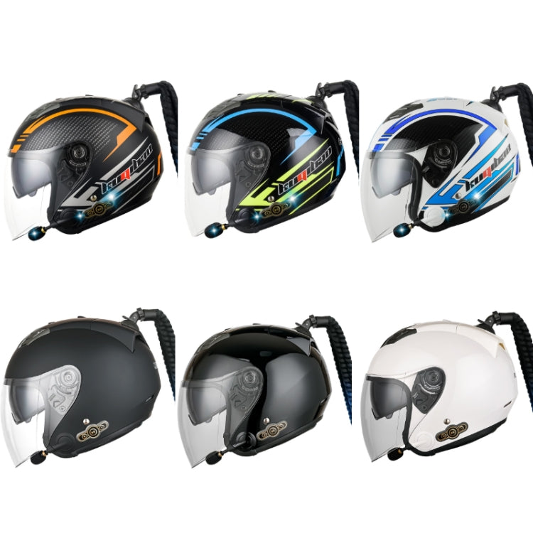 KUQIBAO Motorcycle Bluetooth Headset Double Lens Helmet With Braid