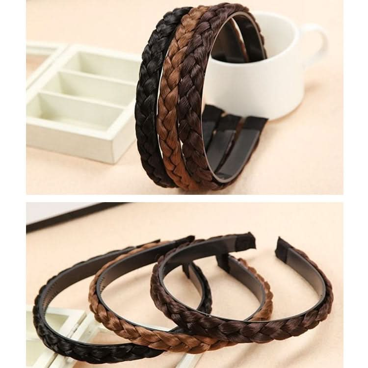 Wide-Brimmed Twisted Braid Hoops Wig Non-Slip Hair Accessories Reluova