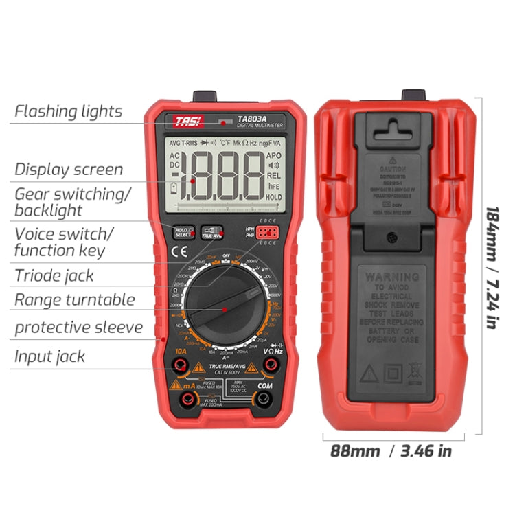 Digitales Hochpräzisionsmultimeter Digitalanzeige Haushalts-Multifunktionselektriker-Multimeter