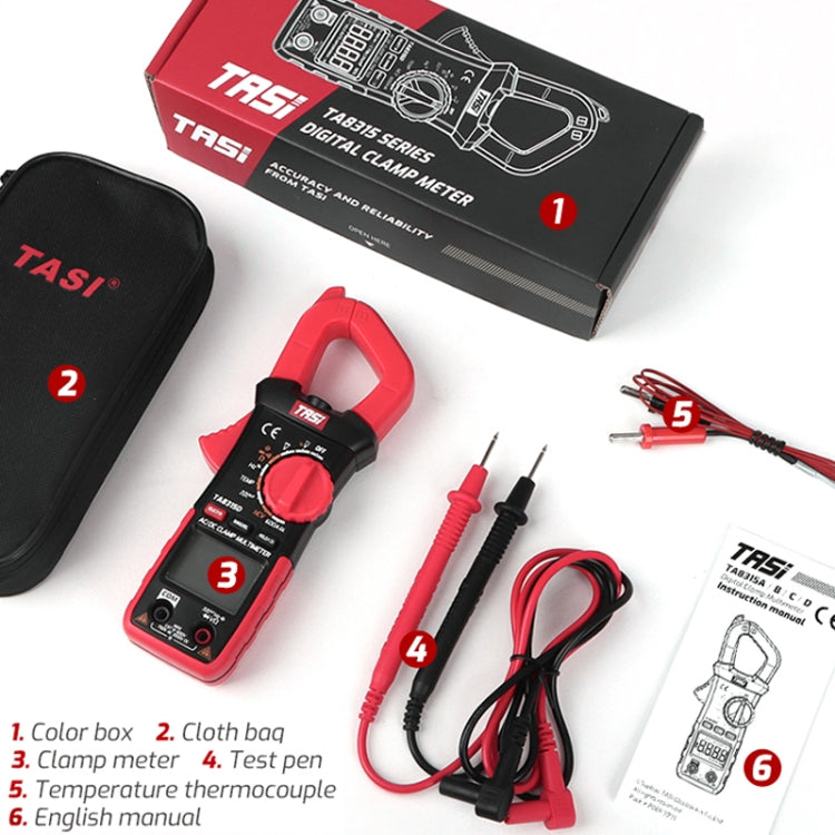 TASI TA8315B Clamp Type Multimeter High Precision Digital Ammeter