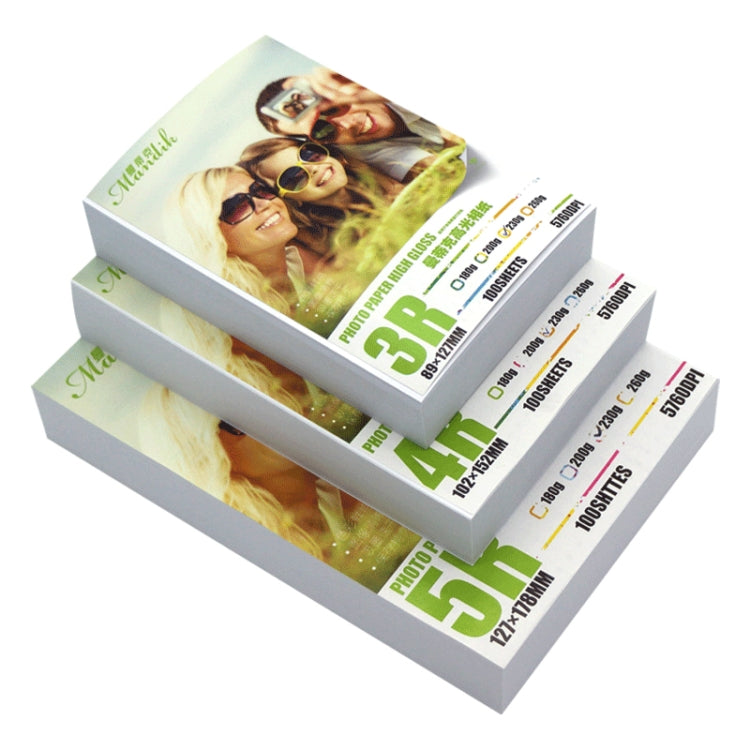 Mandik 3R 5-Inch One Side Glossy Photo Paper For Inkjet Printer Paper Imaging Supplies