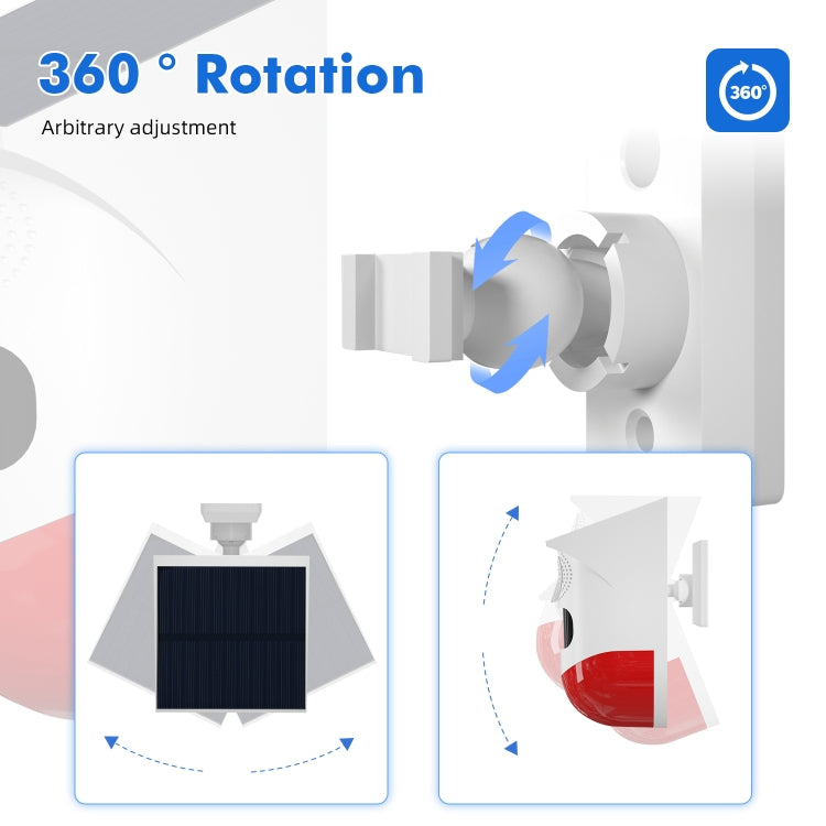 Infrared Motion Detector Solar Outdoor PIR Wireless Strobe Siren Detector Sound Alarm Reluova