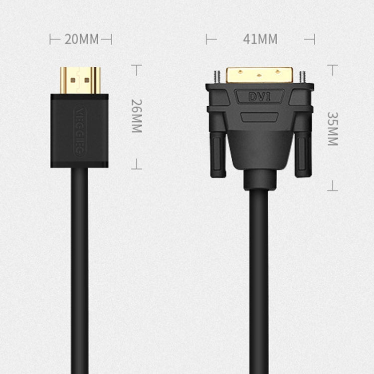 VEGGIEG HDMI To DVI Computer TV HD Monitor Converter Cable Can Interchangeable