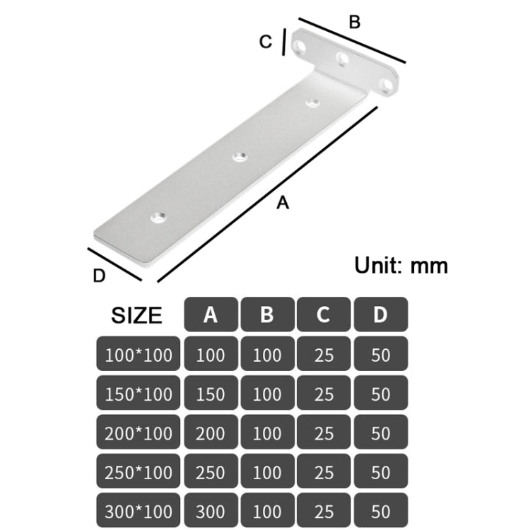 5.5mm Thick Stainless Steel Triangular Bracket Bookshelf Partition Plate