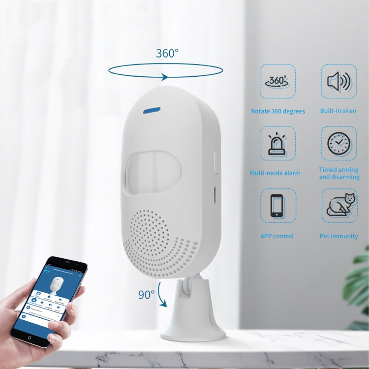 TUYA APP Control  Wireless PIR Motion Sensor Alarm WiFi Motion Detector Reluova