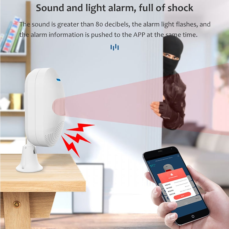 TUYA APP Control  Wireless PIR Motion Sensor Alarm WiFi Motion Detector Reluova