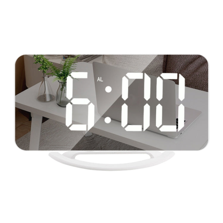 TS-8201 LED Digital Mirror Alarm Clock Big Screen Dual USB Desktop Table Clock My Store