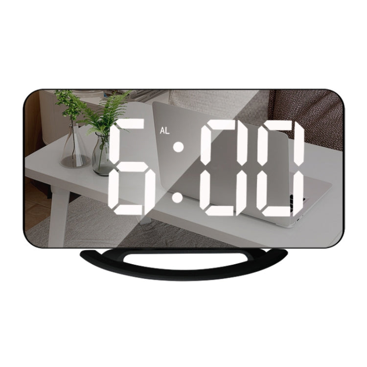 TS-8201 LED Digital Mirror Alarm Clock Big Screen Dual USB Desktop Table Clock My Store