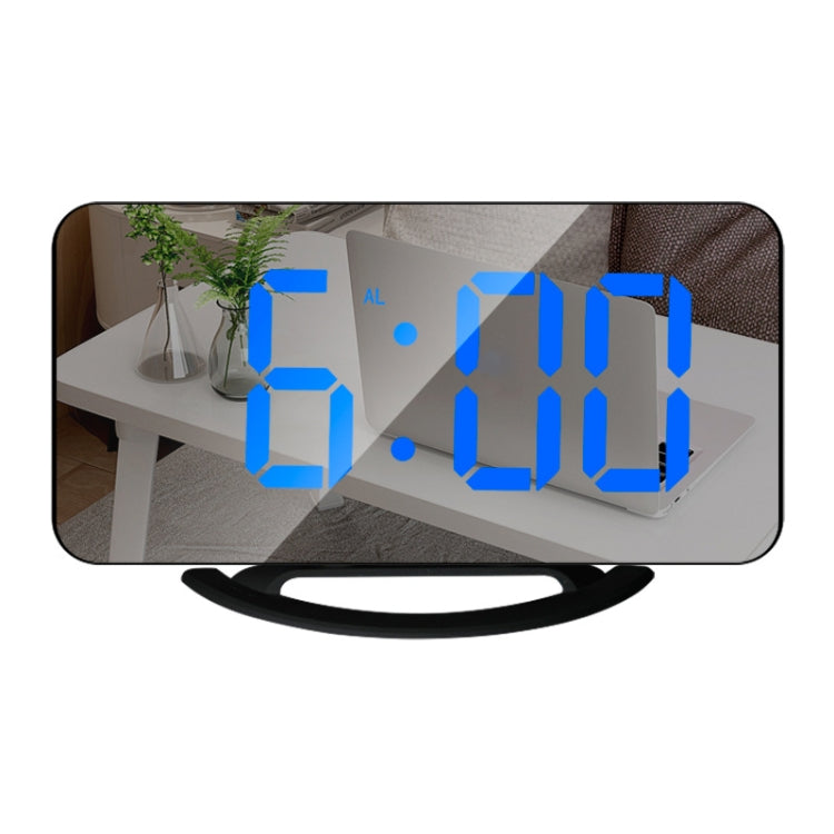 TS-8201 LED Digital Mirror Alarm Clock Big Screen Dual USB Desktop Table Clock My Store