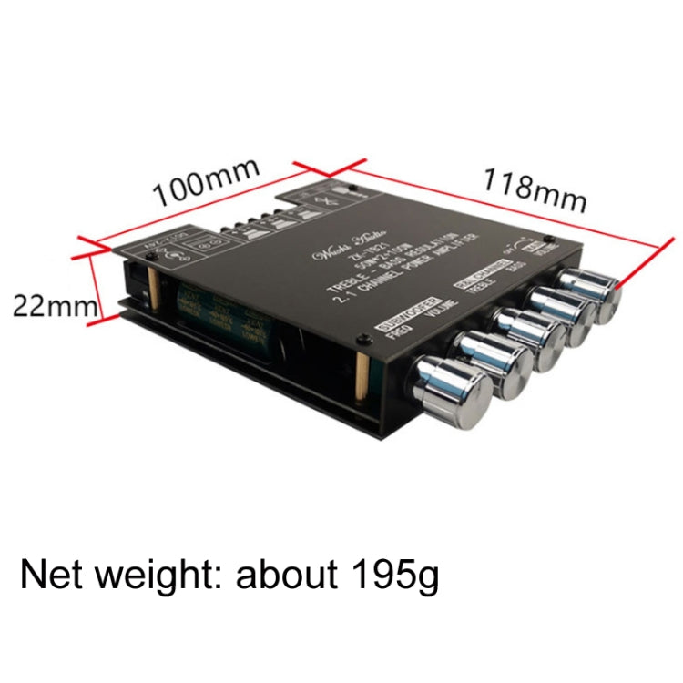 ZK-TB21 TPA3116D2 High & Low Pitch Adjustment 2.1 Channel Bluetooth Full Digital Power Amplifier Module Reluova