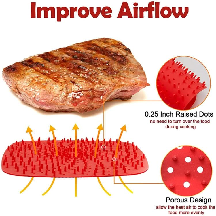 Air Fryer Reusable Silicone Liner Mat Non-Stick Steamer Pad Kitchen Accessories Reluova