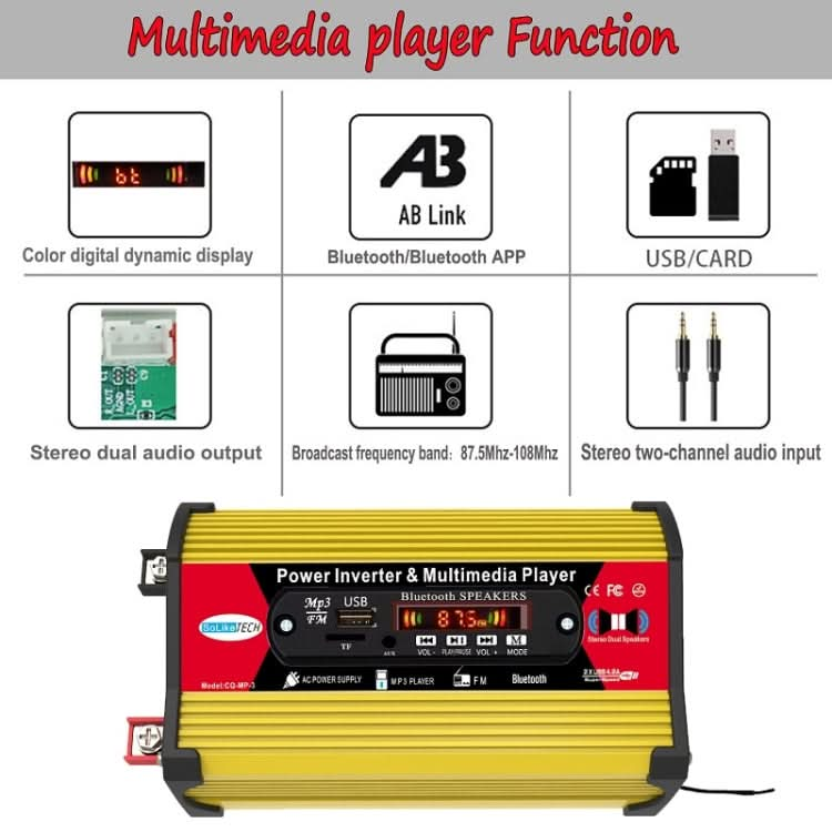 SOLIKE TECH 300W Inverter with Bluetooth MP3/FM Multimedia Player ÎҵÄÉ̵ê