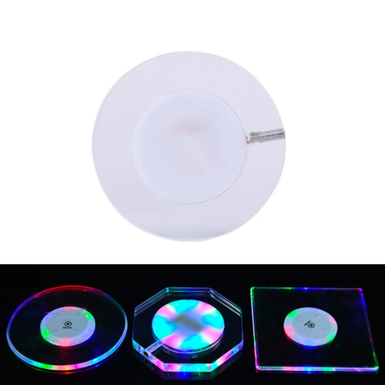 LED Light Up Acrylic Coaster Transparent Crystal Base ÎҵÄÉ̵ê