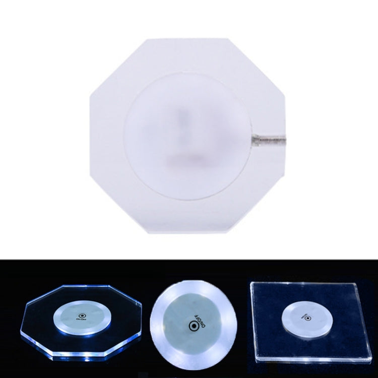 LED Light Up Acrylic Coaster Transparent Crystal Base ÎҵÄÉ̵ê