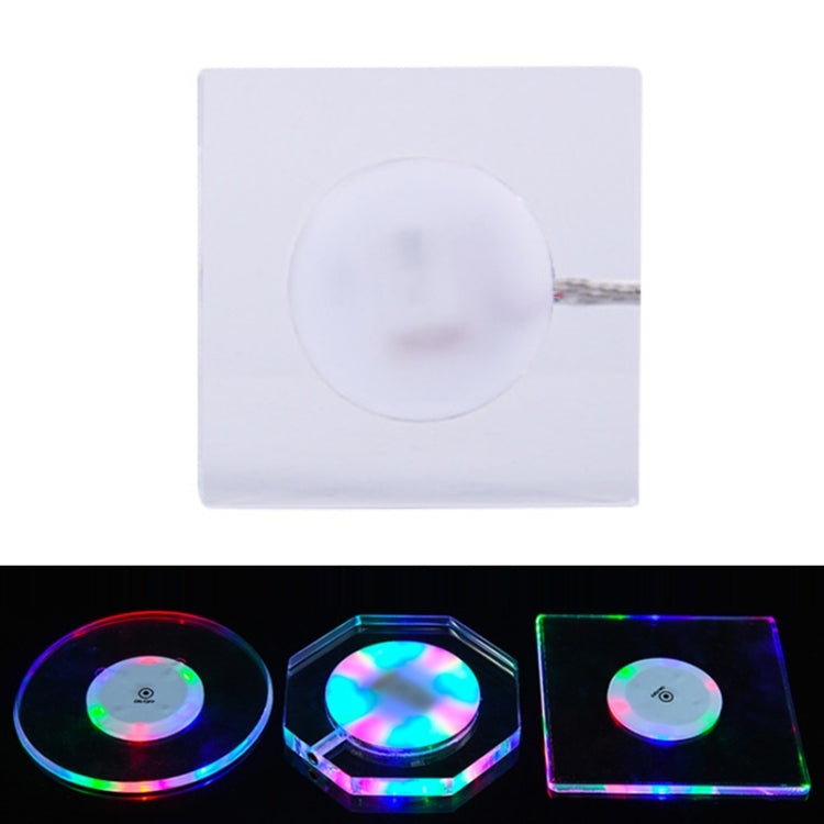 LED Light Up Acrylic Coaster Transparent Crystal Base ÎҵÄÉ̵ê