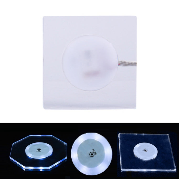 LED Light Up Acrylic Coaster Transparent Crystal Base ÎҵÄÉ̵ê