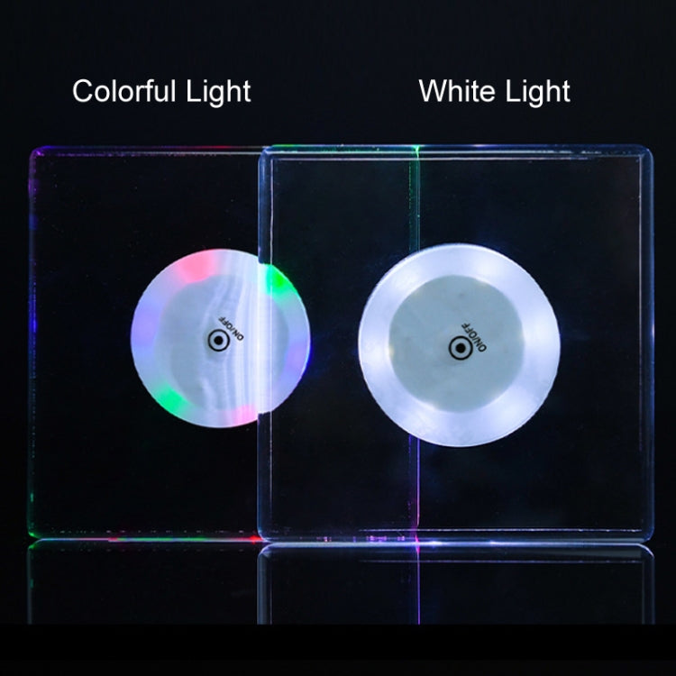 LED Light Up Acrylic Coaster Transparent Crystal Base ÎҵÄÉ̵ê