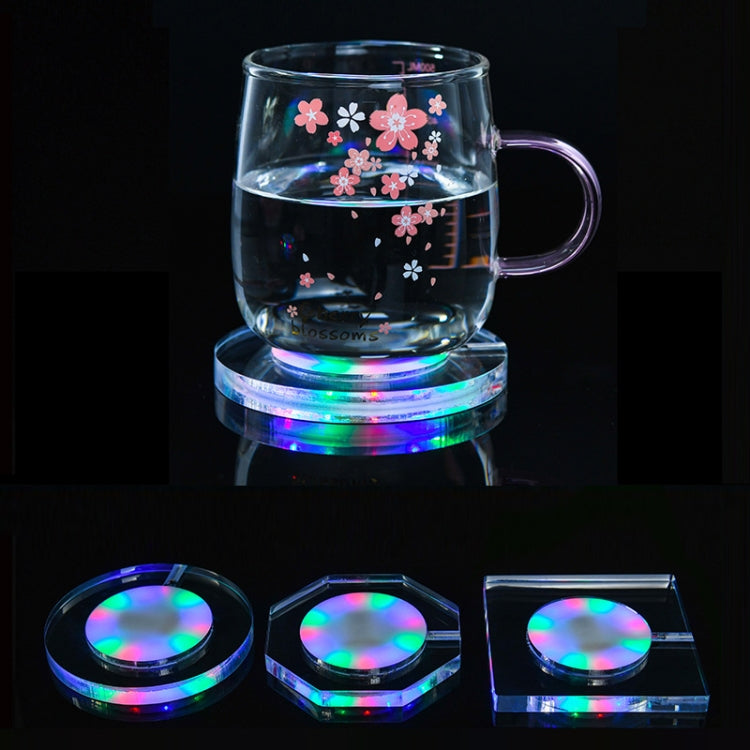 LED Light Up Acrylic Coaster Transparent Crystal Base ÎҵÄÉ̵ê