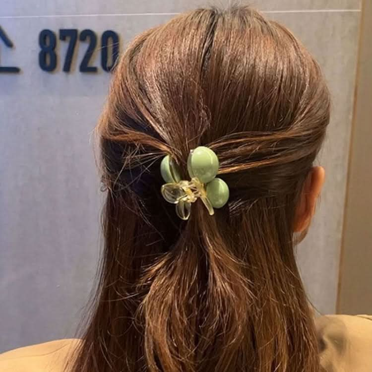 Green Pearl Acrylic Hair Clip Multifunctional Hair Accessories Clip Reluova