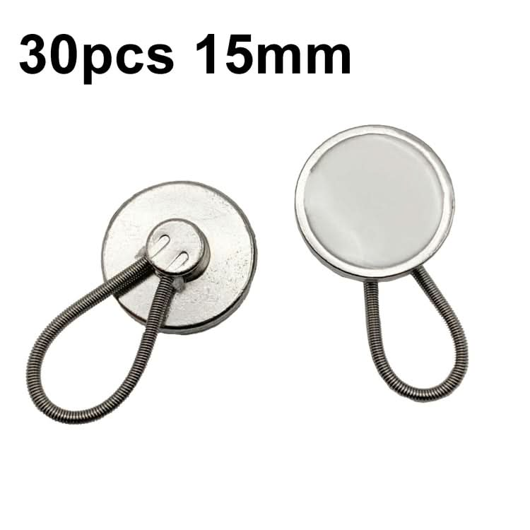 30pcs Jeans Spring Expansion Waist Button Removable Metal Pants Waist Adjustment Button Collar Decoration Button-Reluova