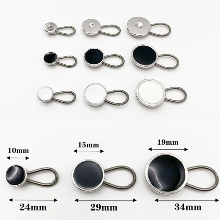 30pcs Jeans Spring Expansion Waist Button Removable Metal Pants Waist Adjustment Button Collar Decoration Button-Reluova