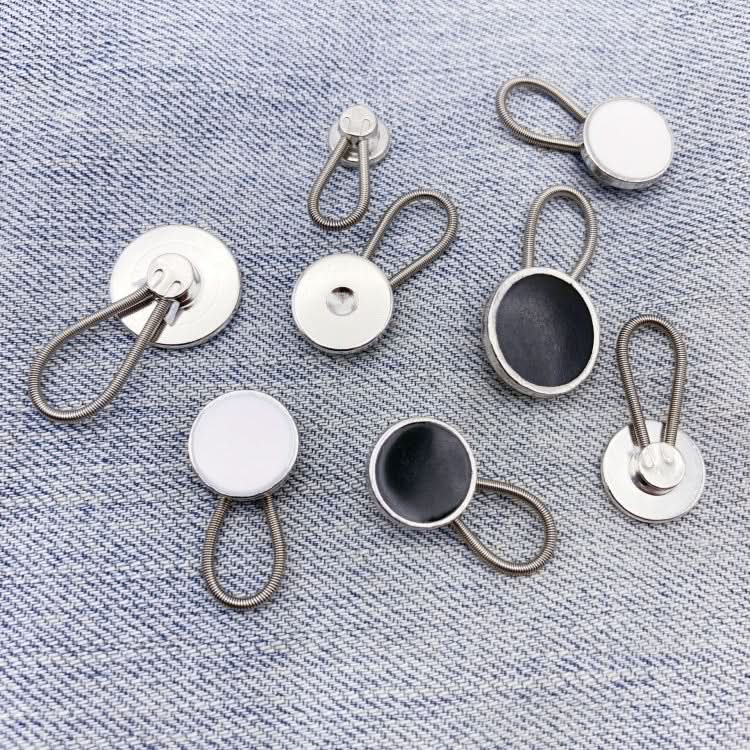 30pcs Jeans Spring Expansion Waist Button Removable Metal Pants Waist Adjustment Button Collar Decoration Button-Reluova