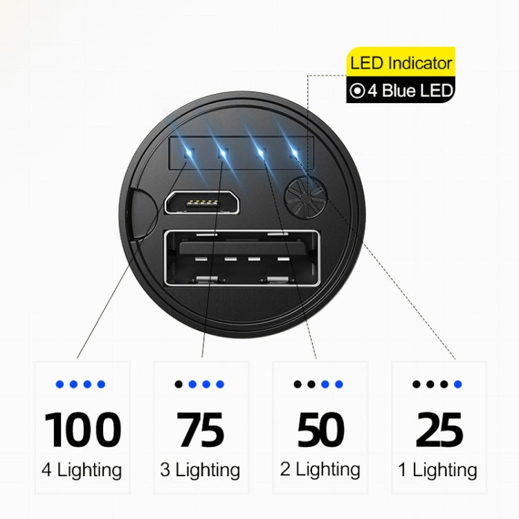 2600mAh LED Outdoor Strong Lighting Lithium Battery Flashlight