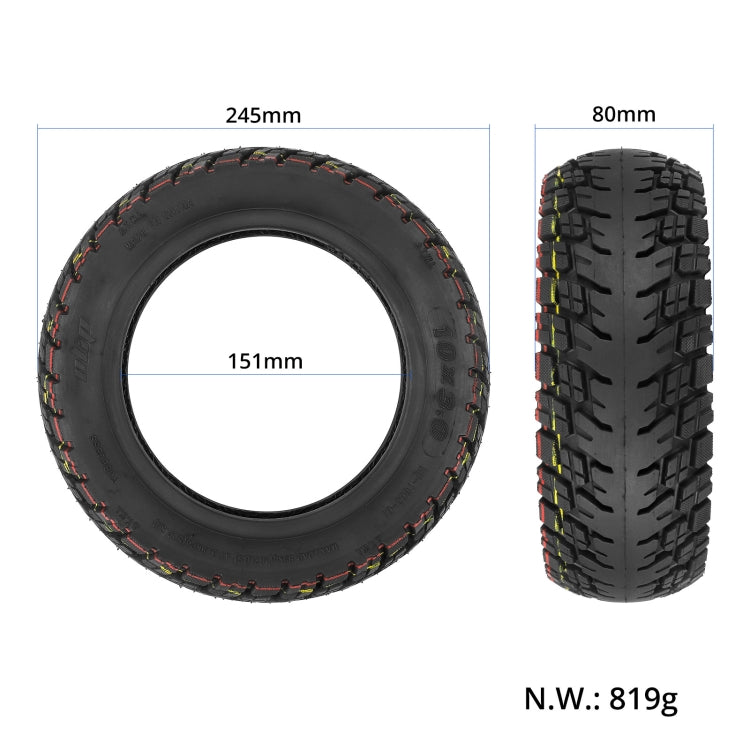 Ulip 10 x 3.0 10 Inch Electric Scooter Thickened Off-road Tubeless Tire for Dualtron Zero 10X, Kaabo Wolf Warrior, Kaabo Mantis 10 Reluova