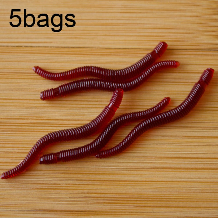 3.5cm Fishy Red Earthworm Fake Bait Luminous Fish Lure Reluova