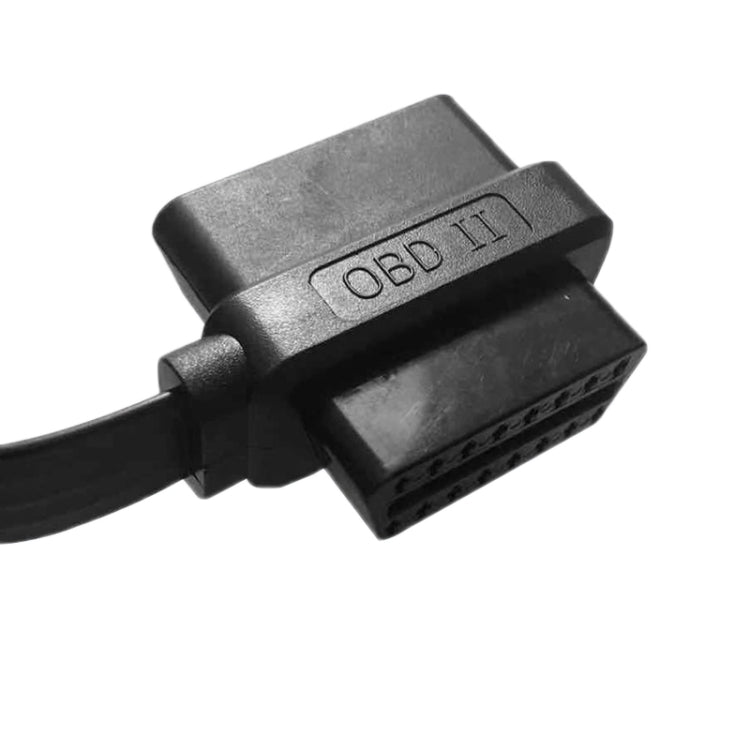 OBD2 Male to Female Tee Extension Cable OD16 16C Flat Cable