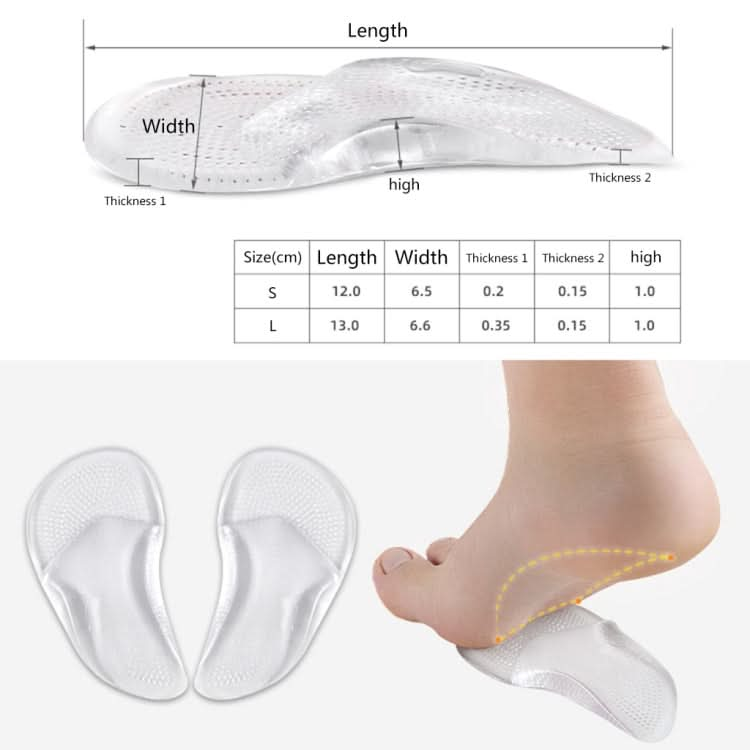 1pair Flat Feet Arch Support Shoe Insoles Adhesive Reusable Arch Cushions-Reluova