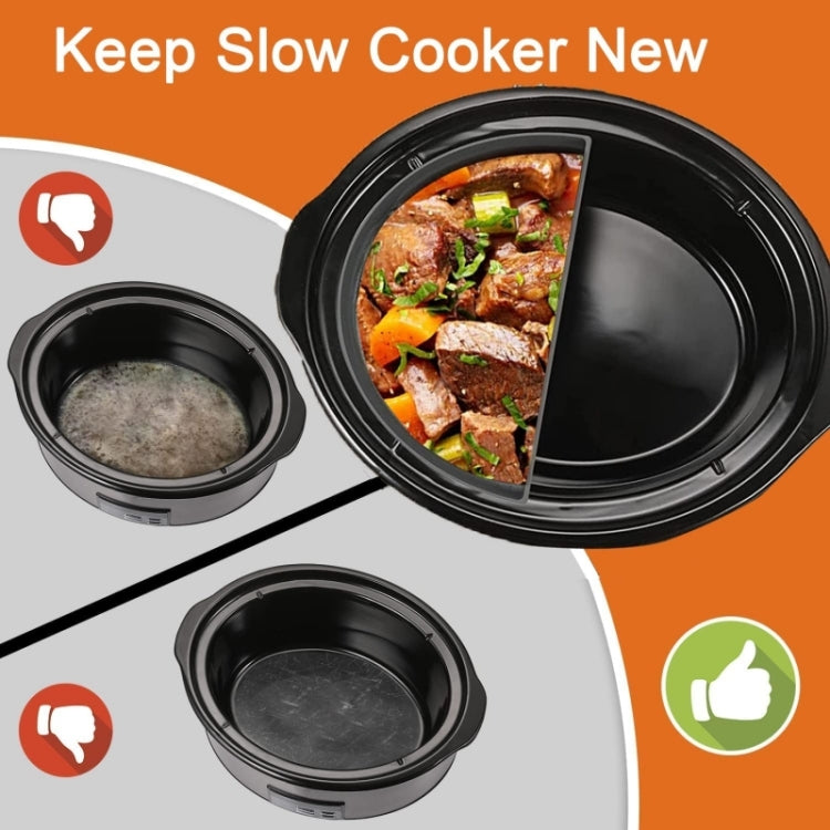 For Crockpot 6QT Slow Cooker Silicone Liners Divider Reusable Leak Proof Mats