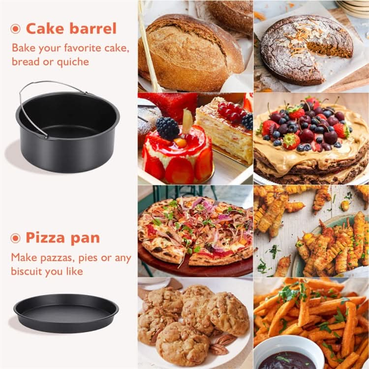 Cake Basket with Handle + Pizza Tray Air Fryer Accessory Set Bakeware Reluova