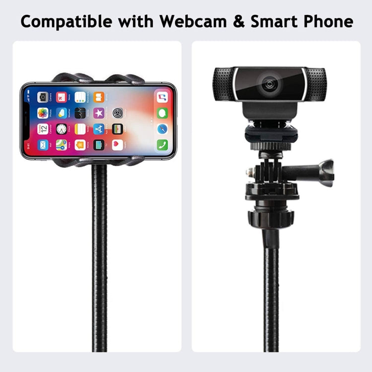 Double-clamp Camera Phone Holder Extended Metal Bending Bracket