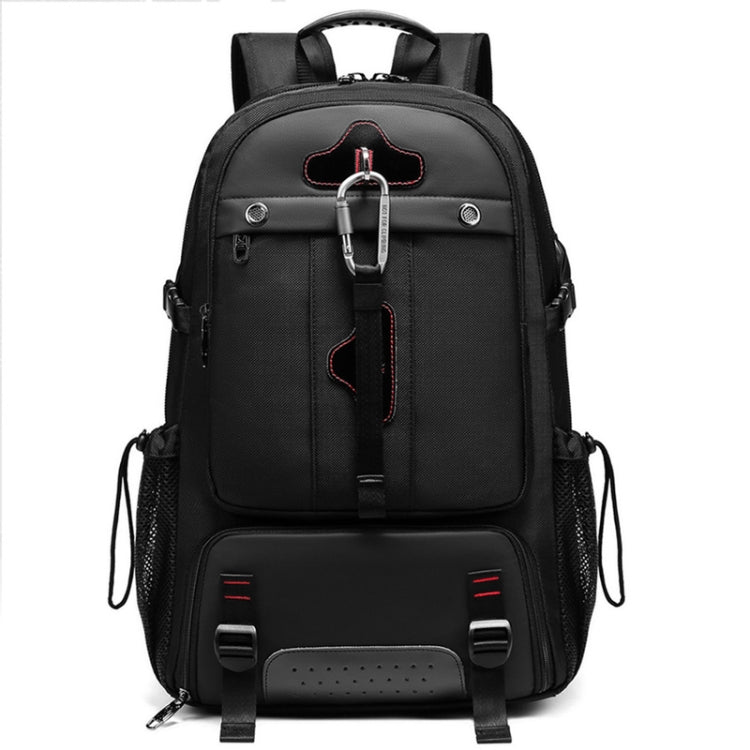 Large-capacity Expandable Shoe Compartment Backpack Camping Travel Bag with USB Port