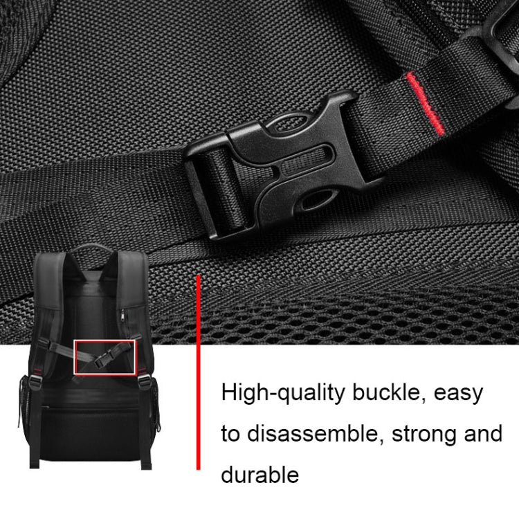 Large-capacity Expandable Shoe Compartment Backpack Camping Travel Bag with USB Port