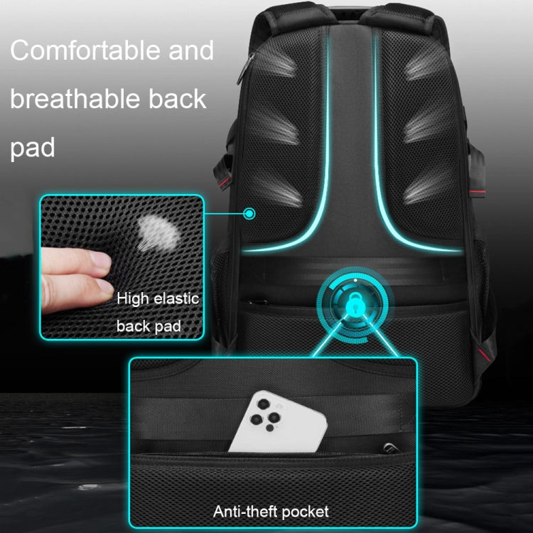 Large-capacity Expandable Shoe Compartment Backpack Camping Travel Bag with USB Port Reluova